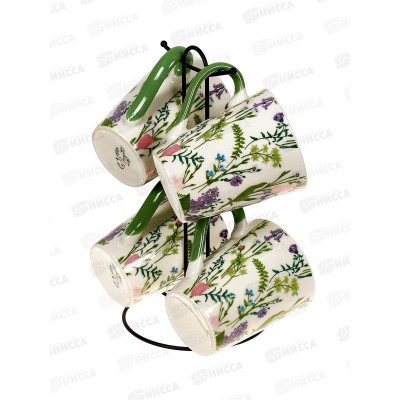 Набор 202365 4 кружки 380мл на металлическом стенде *6