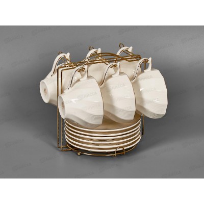 Набор чайный 12 предметов на металл стенд 230мл 202337 *8 Набор чайный 12 предметов на металл стенд 230мл 202337 *8