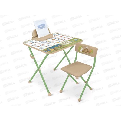 Комплект &quotАзбука&quot детская складная с рисунком КП2/А2 (стол+стул мягк.)
