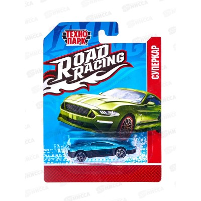 Машина "ТЕХНОПАРК" металл ROAD RACING, 7,5см, RR-7-2332114-R,382349