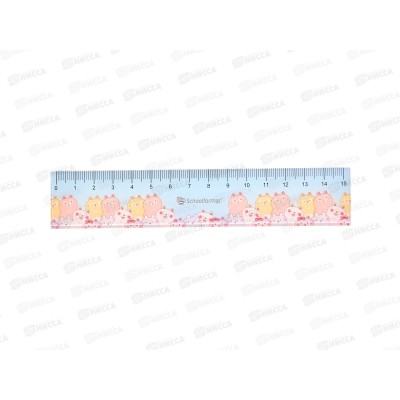 Линейка 15см schoolФОРМАТ с принтом ЛИ-ГЛ *30/360