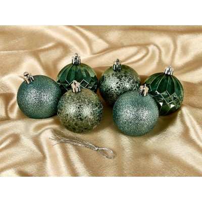 Набор шаров 6шт d6см Космический цвет: изумрудный, SY23QJHB-347 АТМ Набор шаров 6шт d6см Космический цвет: изумрудный, SY23QJHB-347 АТМ