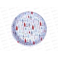 Поднос жестяной Ёлочки на белом, d257х30мм, Х136086 АТМ Поднос жестяной Ёлочки на белом, d257х30мм, Х136086 АТМ