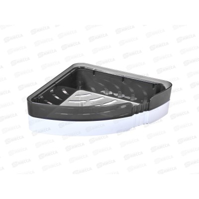 Полка д/ванной "Умничка" угловая Сер/белый MPU0156 *20 МП Полка д/ванной "Умничка" угловая Сер/белый MPU0156 *20 МП