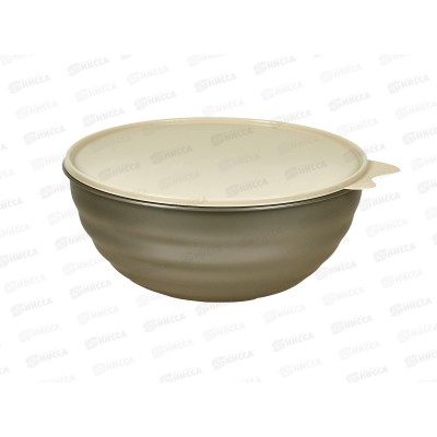 Миска 3,7л &quotWAVE&quot с крышкой Металлик Бежевый 431296742 *6 БП