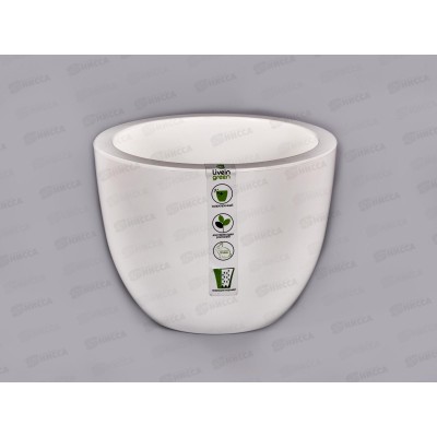 Горшок для цветов Орфей белый 2,3л  (с вкладкой)  *5