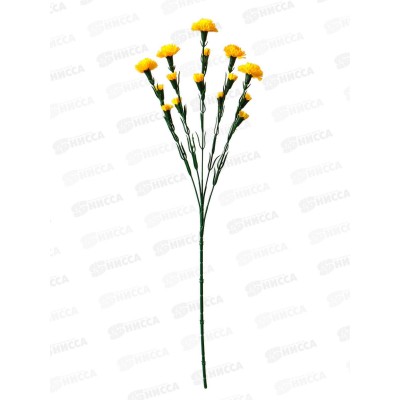 Цветы искусственные 60см Гвоздика кустовая желтый 296368 Цветы искусственные 60см Гвоздика кустовая желтый 296368