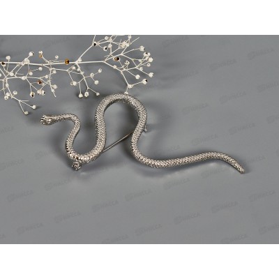 Брошь &quotЗмейка&quot п/золото, п/серебро №1132