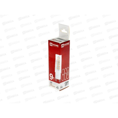 Лампа светодиодная IN HOME LED-JCD 9Вт 230В G9 4000К 860Лм *20/500 Лампа светодиодная IN HOME LED-JCD 9Вт 230В G9 4000К 860Лм *20/500