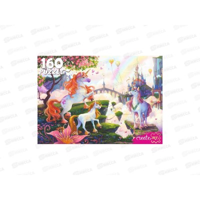 ПАЗЛЫ 160 элементов Единороги №6, ПУ160-7718 *24 ПАЗЛЫ 160 элементов Единороги №6, ПУ160-7718 *24