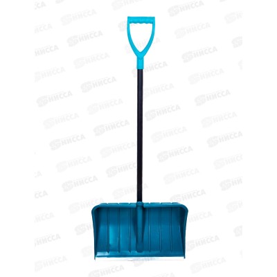 Лопата снеговая &quotМедведь&quot 550*380мм цветная с металлическим черенком в ПВХ оплетка с V-ручкой