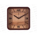 Часы настенные &quot21 Век&quot 2223-011 квадратные  22х22см, корпус коричневый  &quotКлассика&quot