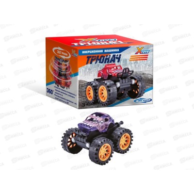 Машинка инерционная Х-toys "Трюкач" 1:36, 1001997 вращается на 360 градусов