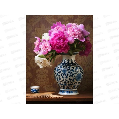 Алмазная мозаика (класс.) 30х40см Аромат пионов, НД-6411