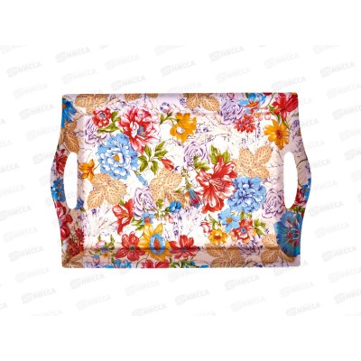 Поднос пластик 35*25*3,8см "Цветочный микс" 862-438 г Поднос пластик 35*25*3,8см "Цветочный микс" 862-438 г