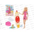 Игровой набор Defa Lucy "Пляжный отдых" кукла 29см, 8471 pink, блистер 801012