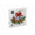 Салфетки 3слойные 20л 33*33 Bouquet Home Подарок на Новый Год,25090*12