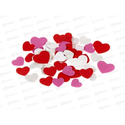 Заготовка д/декор.MAZARI Сердечки,на клеевом слое,асс,М-20120