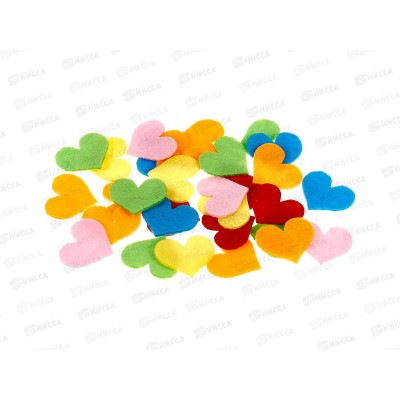 Заготовка д/декор.MAZARI Сердечки,30шт из ткани,асс,М-11902