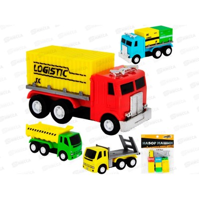 Набор машин Young Racer 2826-4YS Грузовая техника, FCJ0629895 в пак. Набор машин Young Racer 2826-4YS Грузовая техника, FCJ0629895 в пак.