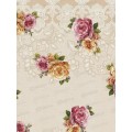 Клеенка на нетканой основе ДЕКОРАМА 1,4*20м 054А роза на беж