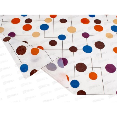 Клеенка прозрачная MIRAGE Н121В 1,37м*010мм*25м с печатью Клеенка прозрачная MIRAGE Н121В 1,37м*010мм*25м с печатью