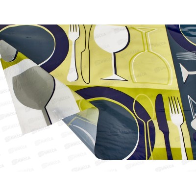 Клеенка прозрачная MIRAGE Н133А 1,37м*010мм*25м с печатью Клеенка прозрачная MIRAGE Н133А 1,37м*010мм*25м с печатью