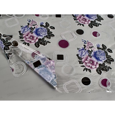 Клеенка прозрачная MIRAGE Н212С 1,37м*010мм*25м с печатью Клеенка прозрачная MIRAGE Н212С 1,37м*010мм*25м с печатью