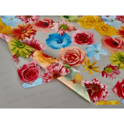 Клеенка прозрачная MIRAGE Н220В 1,37м*010мм*25м с печатью Клеенка прозрачная MIRAGE Н220В 1,37м*010мм*25м с печатью