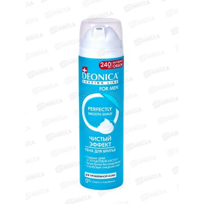 Deonica For men Пена для бритья Чистый эффект 240мл *6 Deonica For men Пена для бритья Чистый эффект 240мл *6