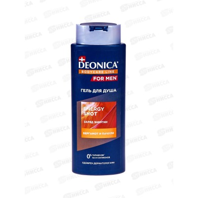 Deonica For men Гель крем для душа EnergyShot 250мл