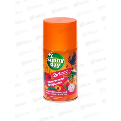 Sunny Day Автомат освежитель воздуха Тропическая вечеринка 250см3 с/б Sunny Day Автомат освежитель воздуха Тропическая вечеринка 250см3 с/б