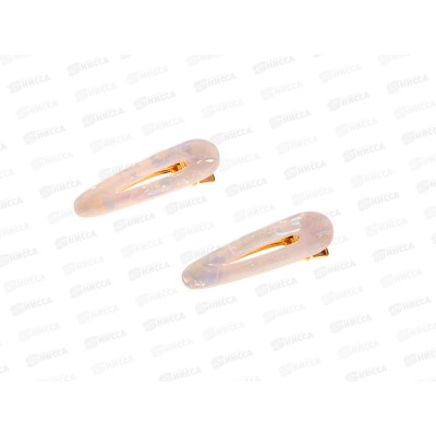 Заколка "Уточка" металл пластик перламутр №10167 (уп 2шт)