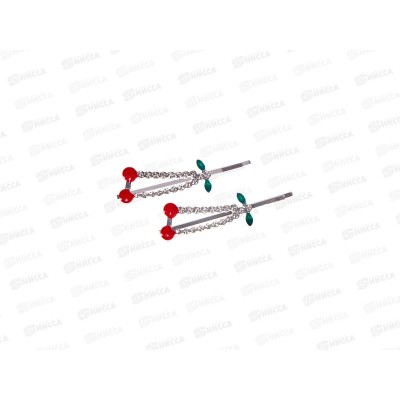 Невидимка д/в "Вишня" п/сер со страз (уп2шт) №10396