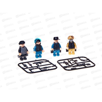 Конструктор "ГОРОД МАСТЕРОВ" Фигурки Росгвардия, 4шт, 18083-КК