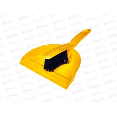 Комплект щетка-сметка "Good" с совком ярко-желтый 223201002/02 Комплект щетка-сметка "Good" с совком ярко-желтый 223201002/02