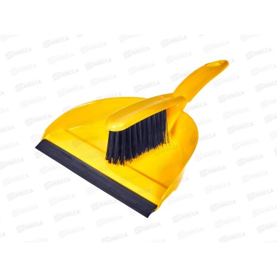 Комплект щетка-сметка "Good" с совком с кром ярко-желтый 223200902/02 Комплект щетка-сметка "Good" с совком с кром ярко-желтый 223200902/02