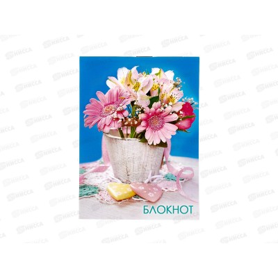 Блокнот 32л ПГС Цветы, А6 *24