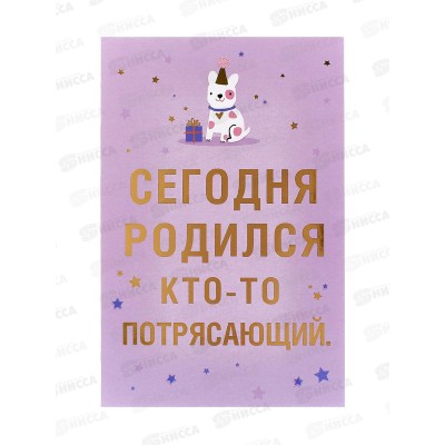 Открытка 121*183 Сегодня родился кто-то потрясающий 0480.329