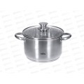 Кастрюля Афина 3,9л 20*12,5см LR02-268 индукционное дно, крышка стекло Кастрюля Афина 3,9л 20*12,5см LR02-268 индукционное дно, крышка стекло