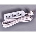 Удлинитель Proconnect 3гнезда 5м 2*0.75 без заземления, белый, 13-4207 *40