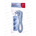Удлинитель Proconnect  3гн.  5м 2*0.75 с/з, белый, угловая вилка, 13-4210 *36