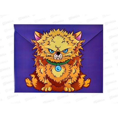 Папка с кноп. Centrum А4 Сердитый кот,75700 *10