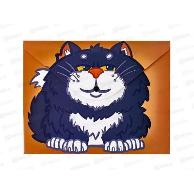 Папка с кноп. Centrum А4 Кот с лягушкой,75702 *20