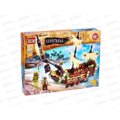 Конструктор "ГОРОД МАСТЕРОВ" Пиратский корабль, 221дет., 25001-КК Конструктор "ГОРОД МАСТЕРОВ" Пиратский корабль, 221дет., 25001-КК
