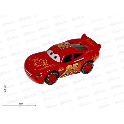 Машина "ТЕХНОПАРК" металлическая Тачки, свет,звук 12,3см, 2311С0122-R, 384068