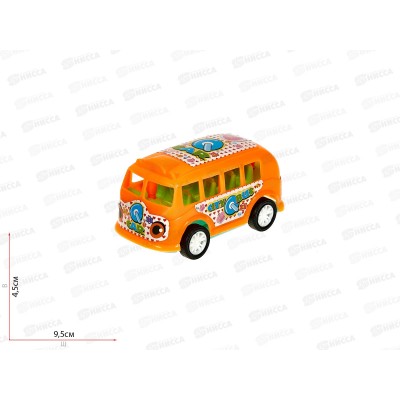 Автобус инерционный 4вида, в пакете 49824 Автобус инерционный 4вида, в пакете 49824