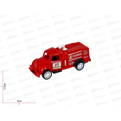 Машина инерционная Пожарная служба 6видов, в пакете 49613