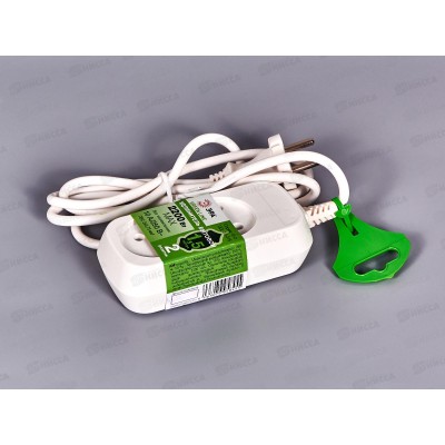 Удлинитель GREEN LINE 1.5м 2 гнезда, без заземления, ПВС 2*0.75, UDL-10-215 *20 Удлинитель GREEN LINE 1.5м 2 гнезда, без заземления, ПВС 2*0.75, UDL-10-215 *20