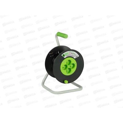 Удлинитель на катушке GREEN LINE 15м 4 гнезда, без заземления, ПВС 2*0.75, KAT-2x0.75-15m *2 Удлинитель на катушке GREEN LINE 15м 4 гнезда, без заземления, ПВС 2*0.75, KAT-2x0.75-15m *2